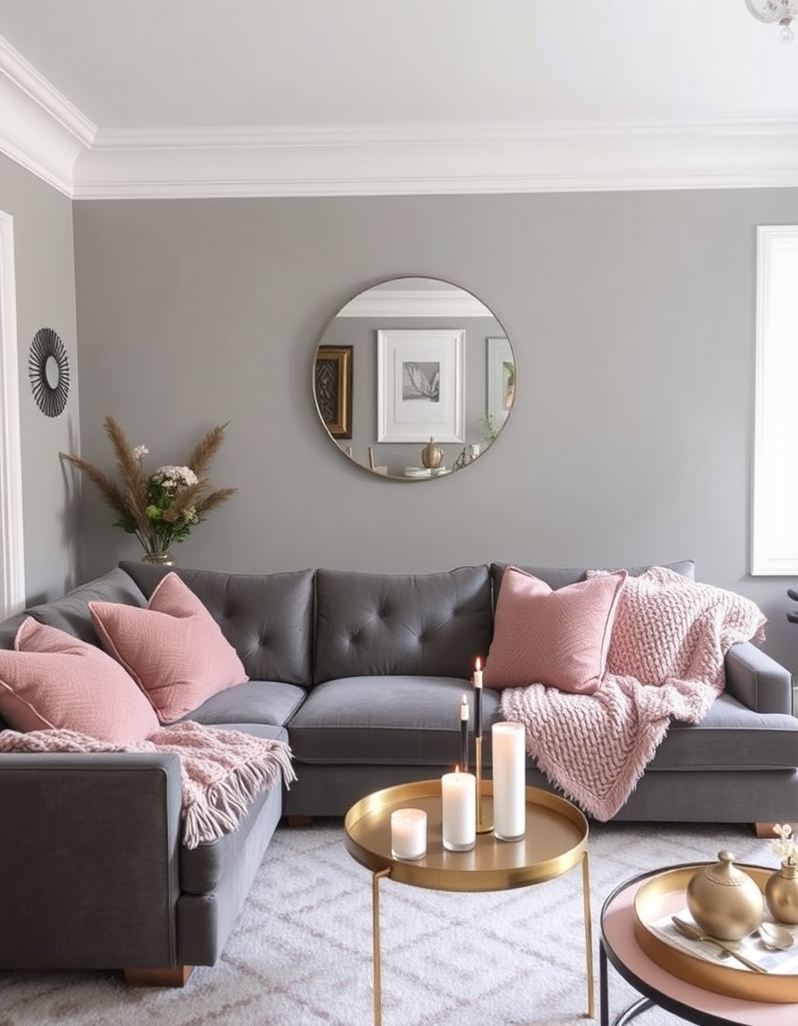 Contemporary Glam Grey Living Room Inspiration - Accent Colors, Decor and Layouts