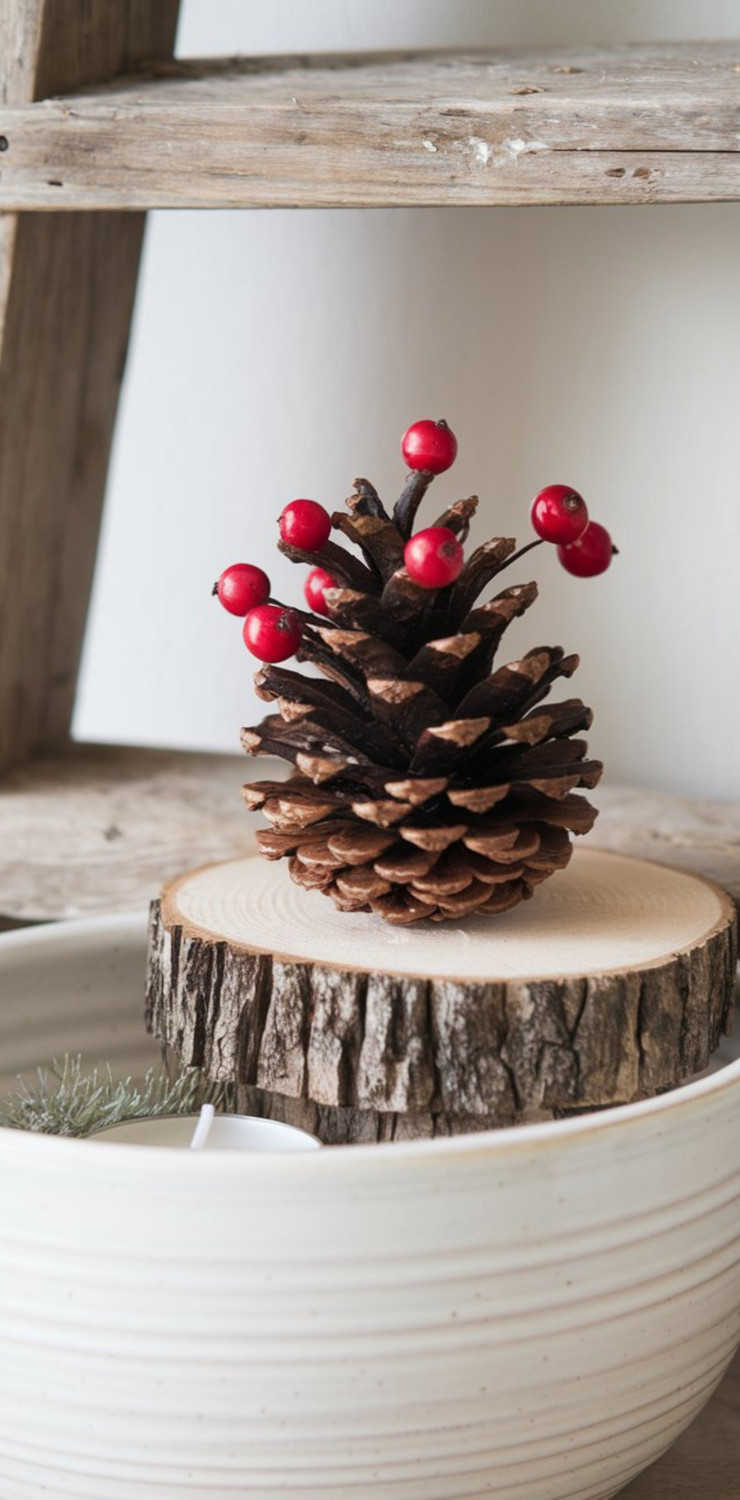 DIY Pinecone ornaments Christmas decorations