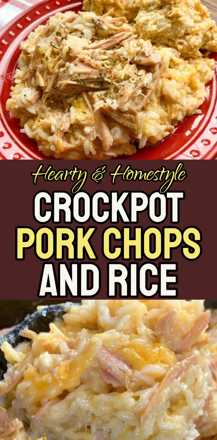 Crockpot Pork Chops and Rice