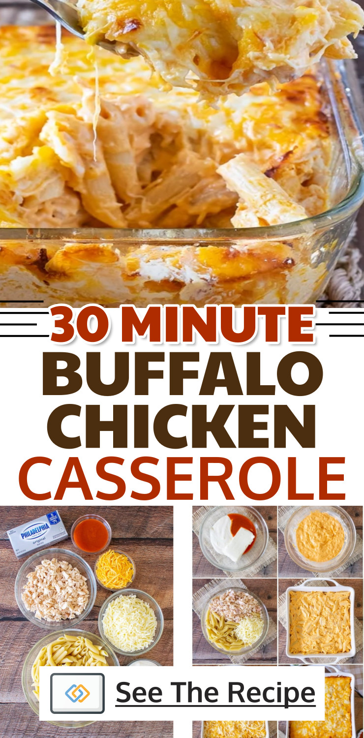 30 minute buffalo chicken casserole