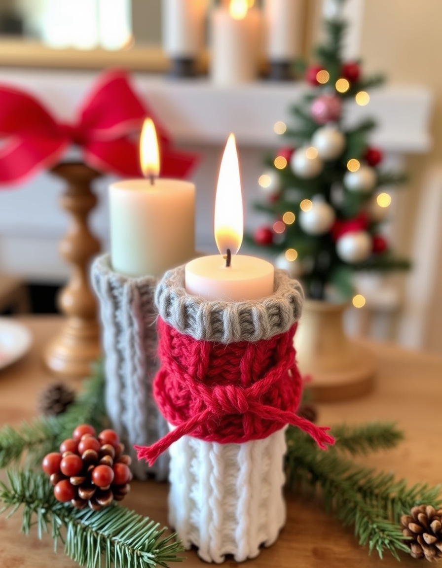 Sweater Wrapped Candles