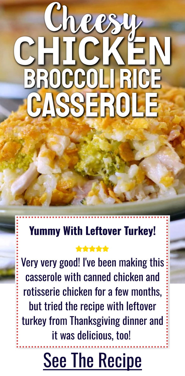 Cheesy Chicken Broccoli Rice Casserole