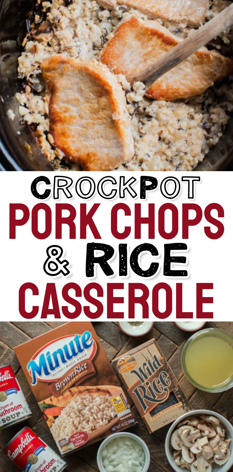 Crockpot Pork Chops and Rice Casserole