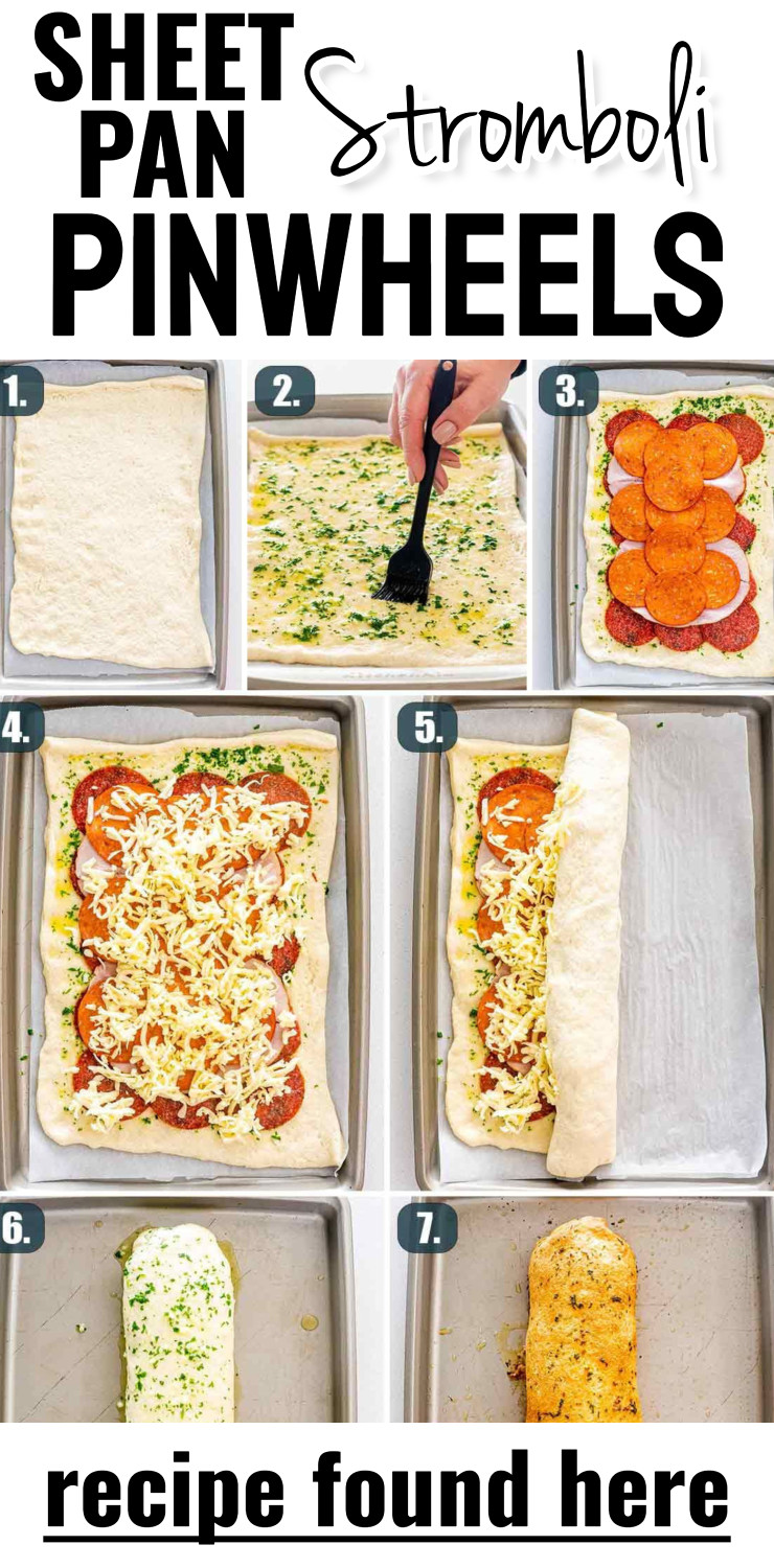 Sheet Pan Stromboli Pinwheels