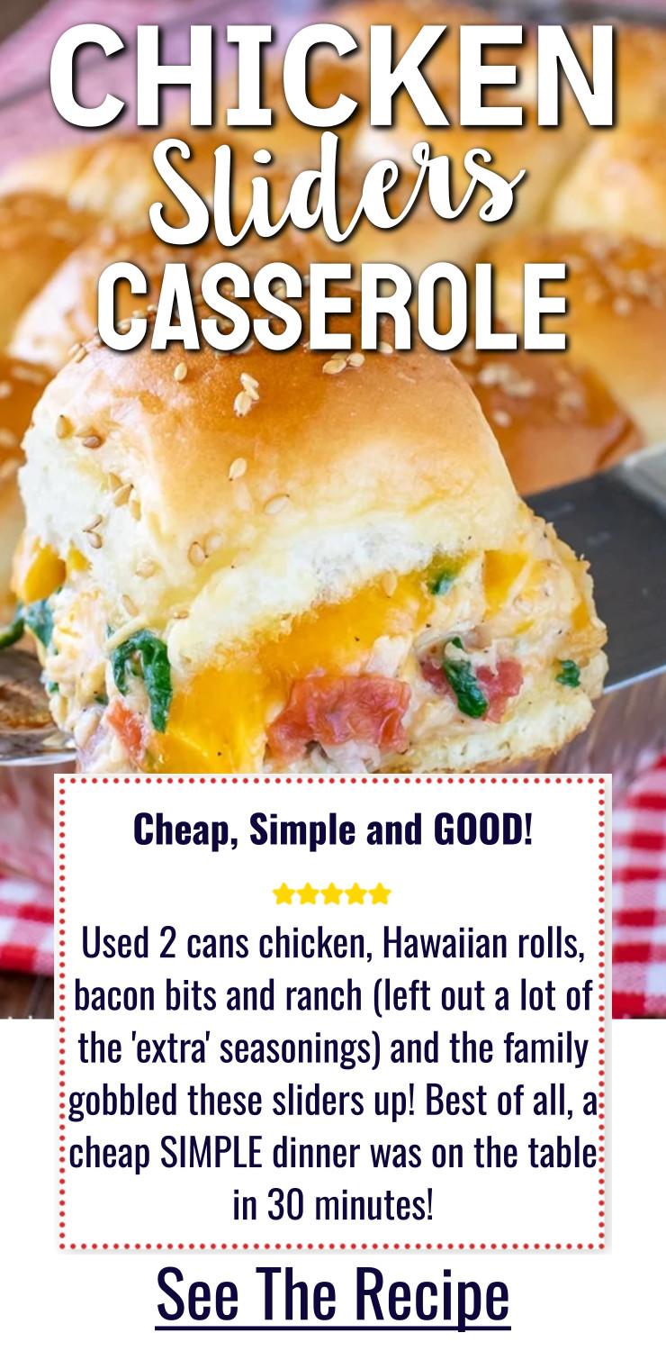 Chicken Sliders Casserole