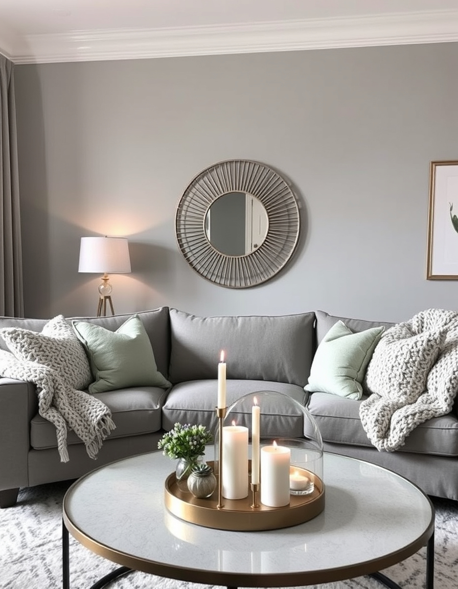 Contemporary Glam Grey Living Room Inspiration - Accent Colors, Decor and Layouts