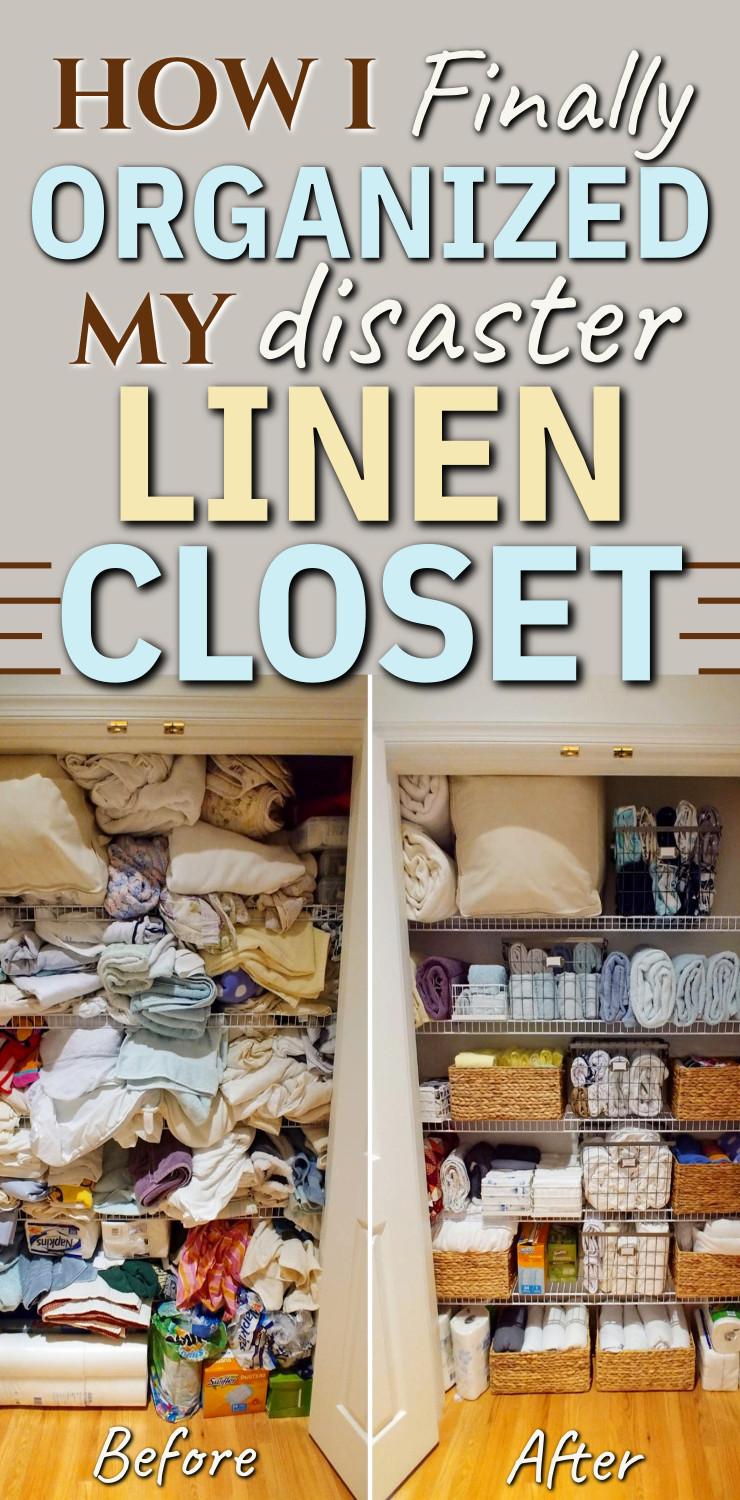 Organizing Linens In My Messy Hallway Linen Closet With Beautiful Organization Solutions