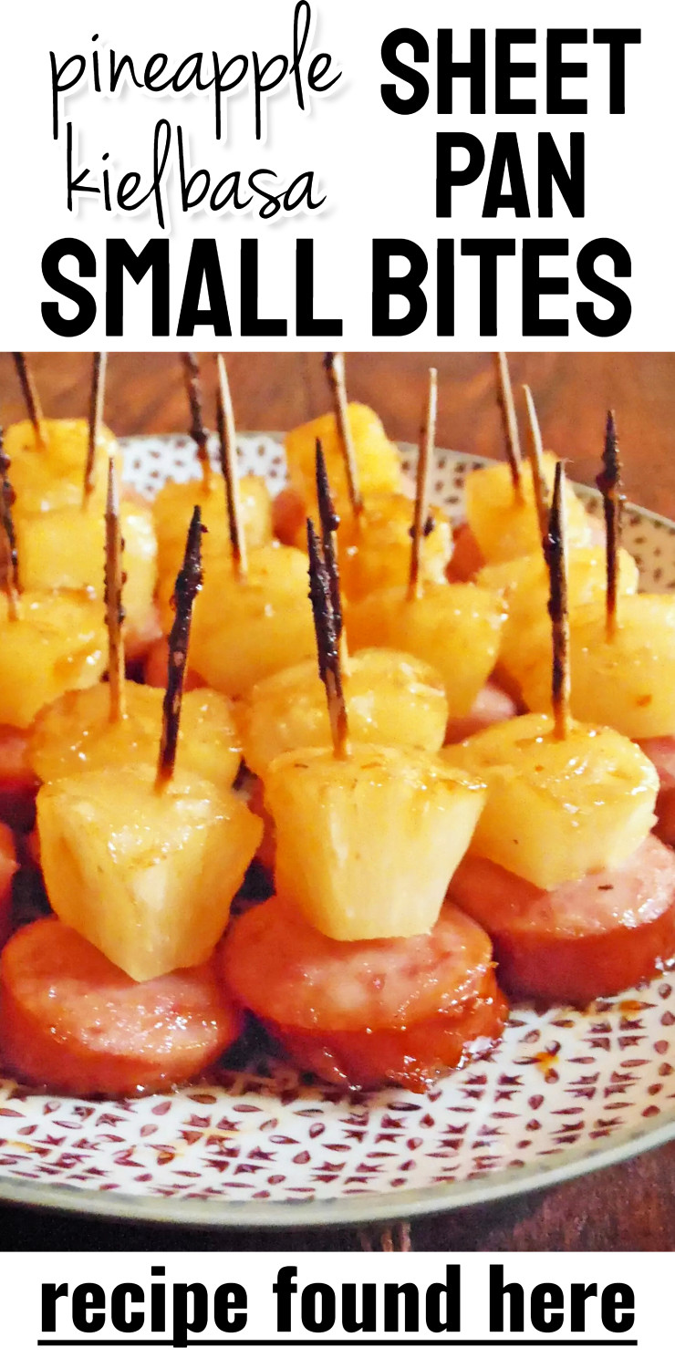 Sheet Pan Kielbasa Pineapple Bites