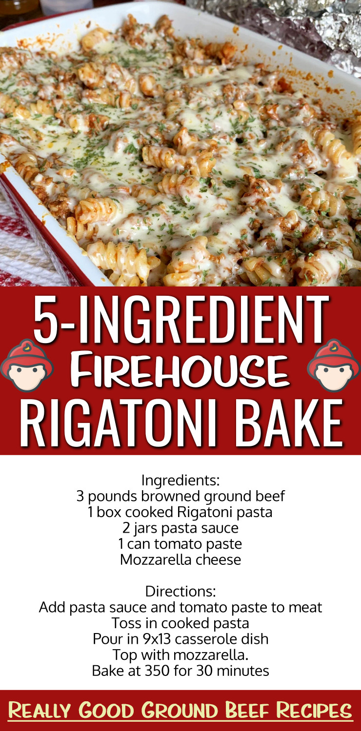 5-Ingredient Firehouse Rigatoni Bake