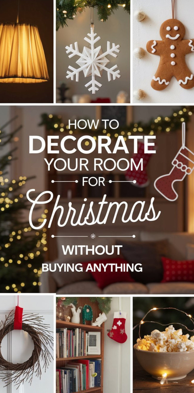 Decorate your room for Christmas without buying anything