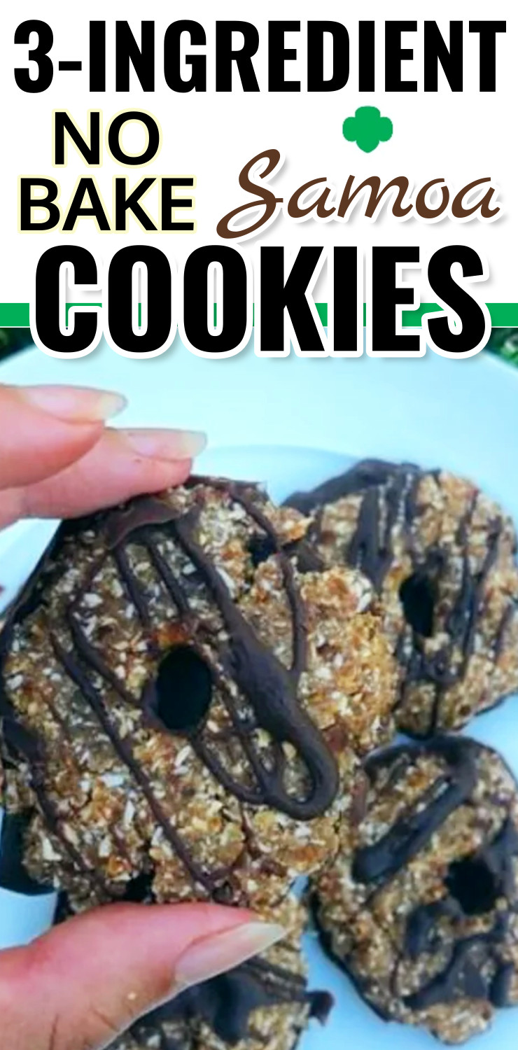 3-Ingredient No Bake Somoa Cookies