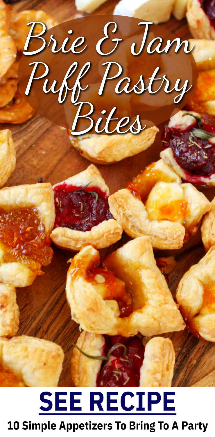 Brie and Jam Puff Pastry Bites