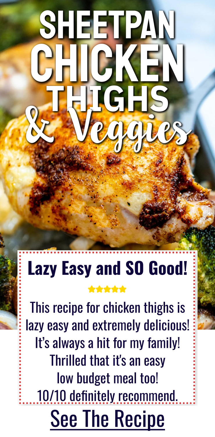 Chicken Thighs and Veggies sheet pan suppers