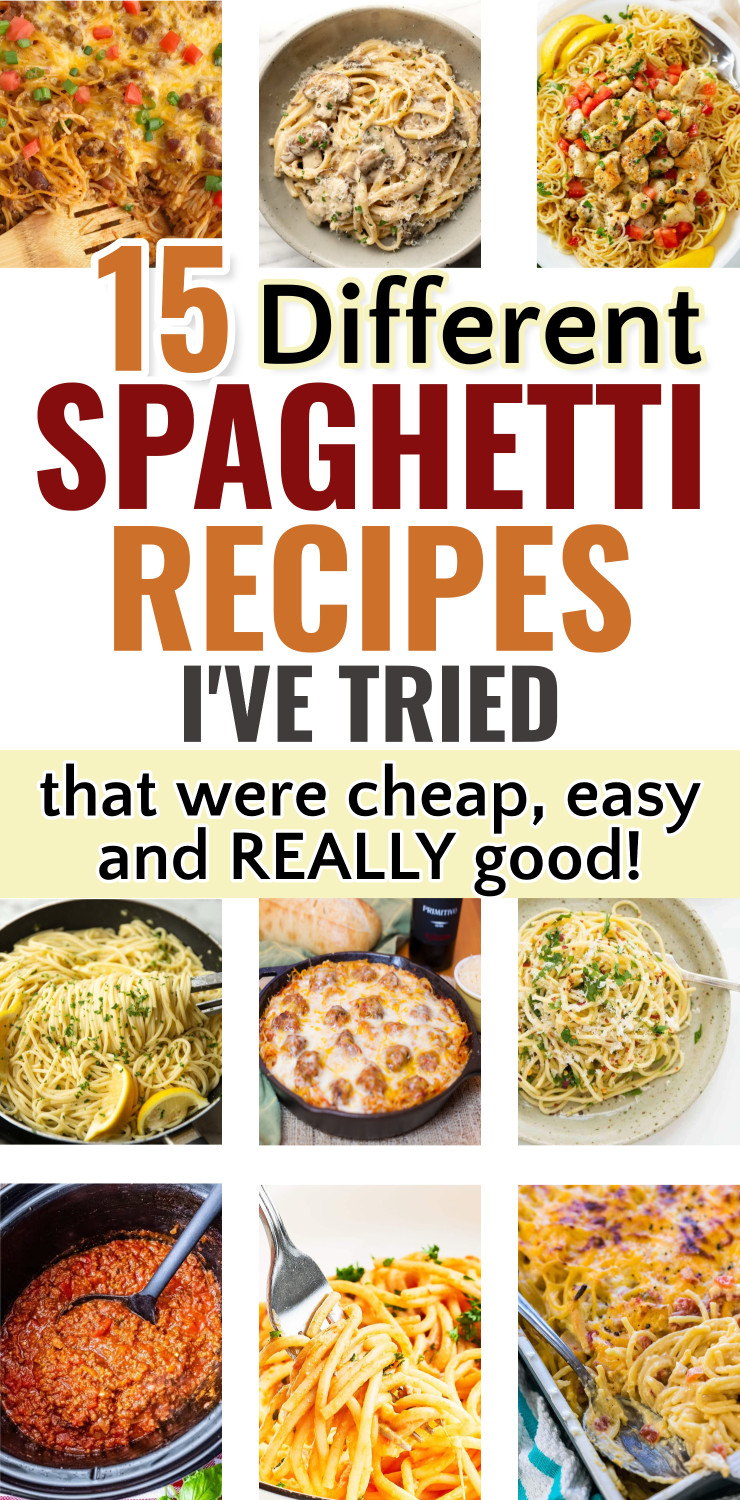 15 different spaghetti recipes