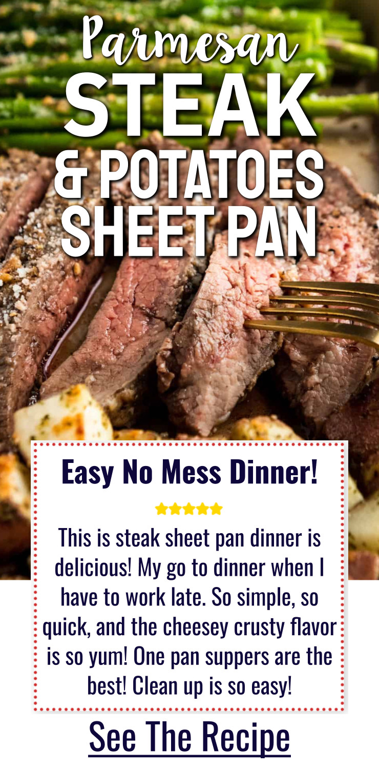 Parmesan Steak and Potatoes sheet pan suppers