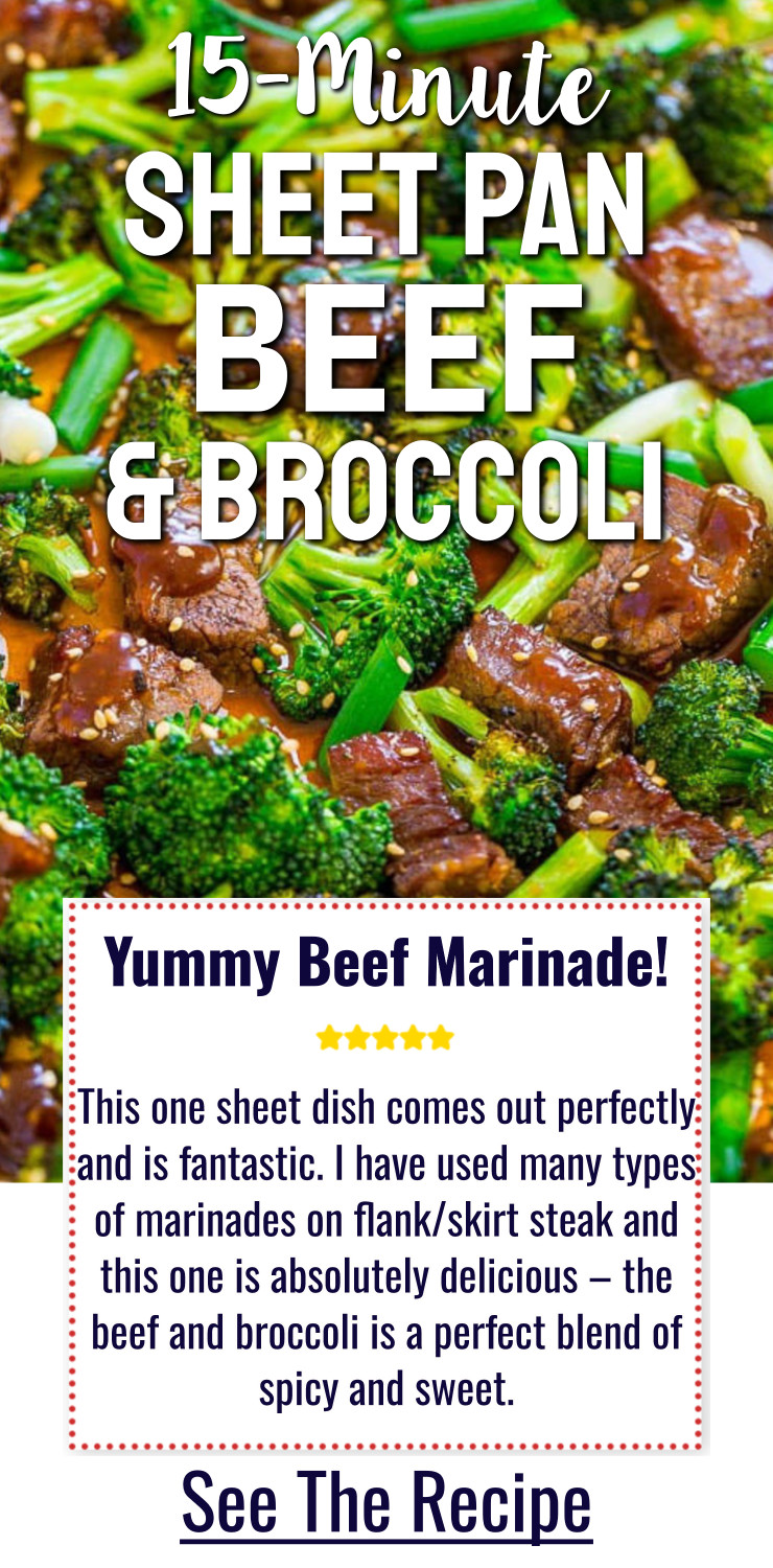 15-Minute Beef and Broccoli sheet pan suppers