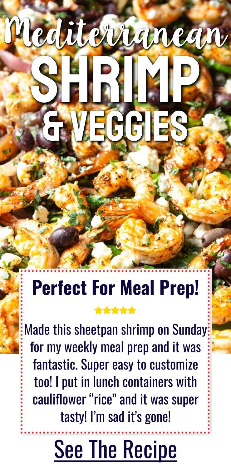 Mediterranean Shrimp and Veggies sheet pan suppers