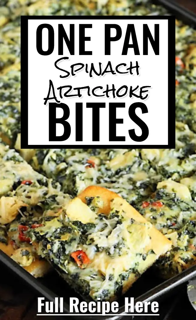 Spinach and Artichoke Sheet Pan Appetizer Bites