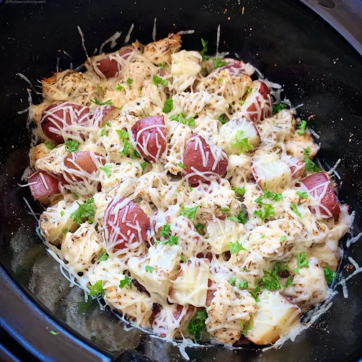garlic parm chicken in crockpot