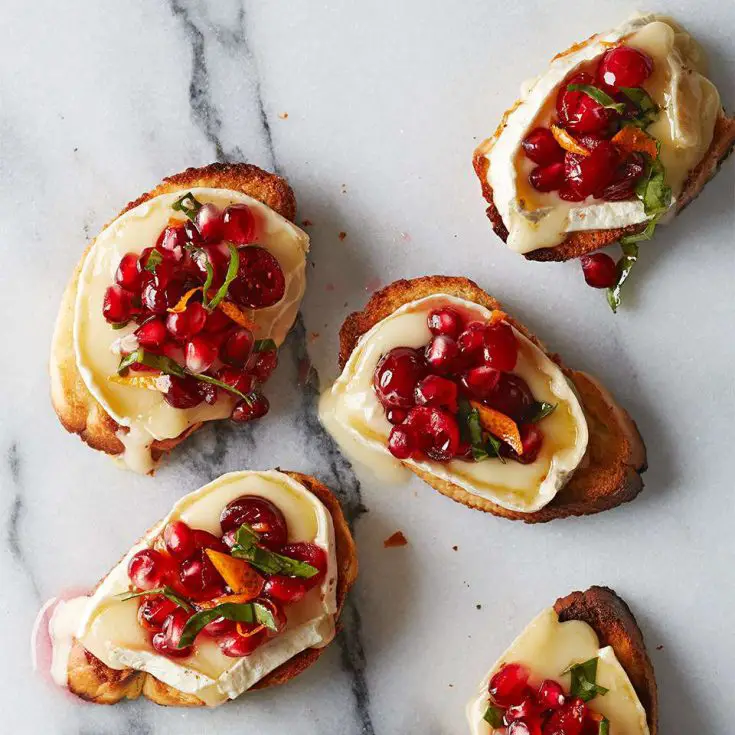 Image for Pomegranate, Cranberry & Brie Bruschetta