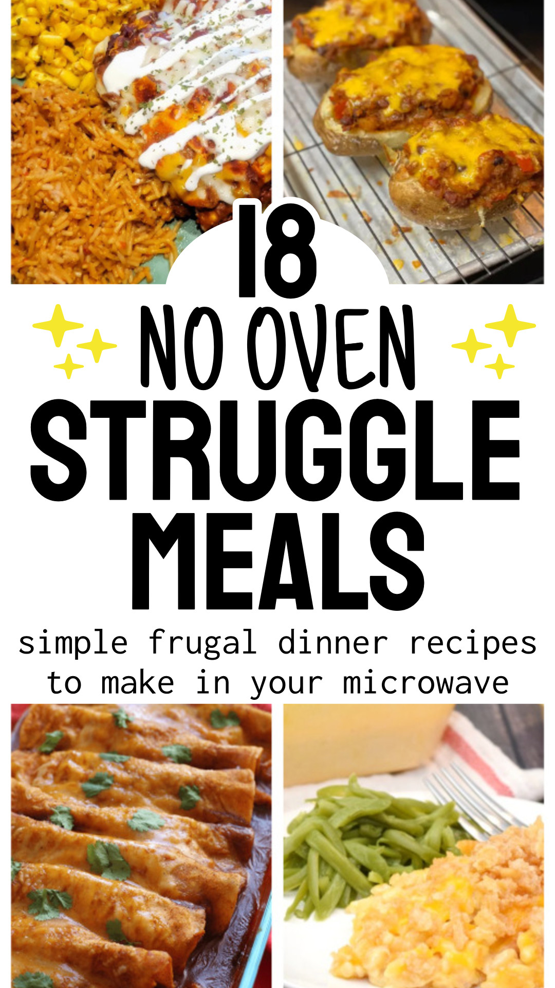 No Oven Struggle Meals - 18 Simple Frugal Dinner Recipes To Make In Your Microwave