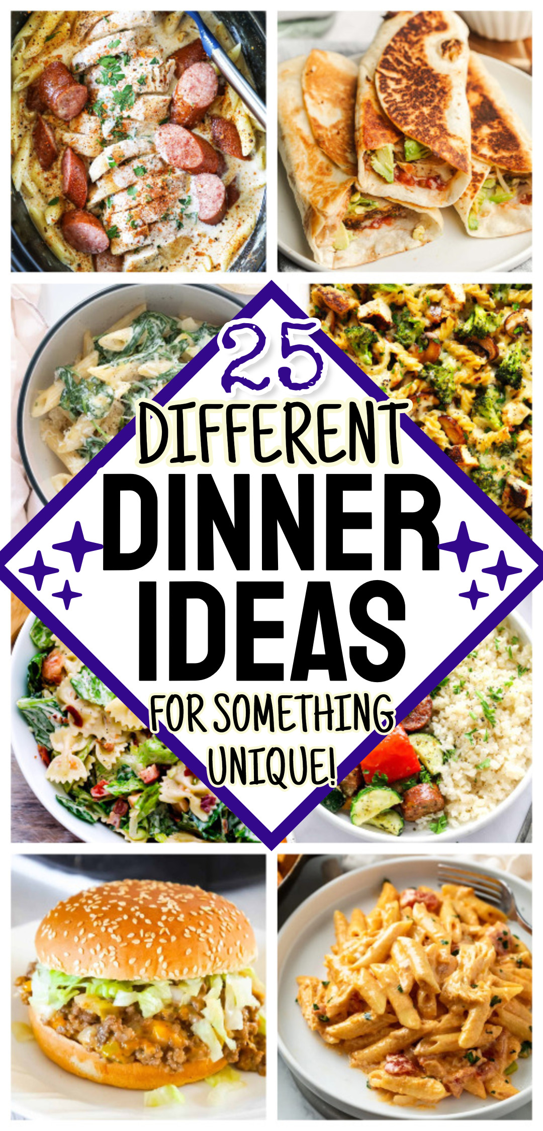 25 different dinner ideas for something different