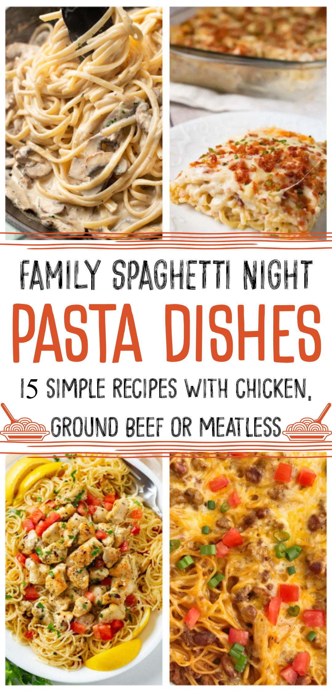 Cheap spaghetti dinners for a family on spaghetti night