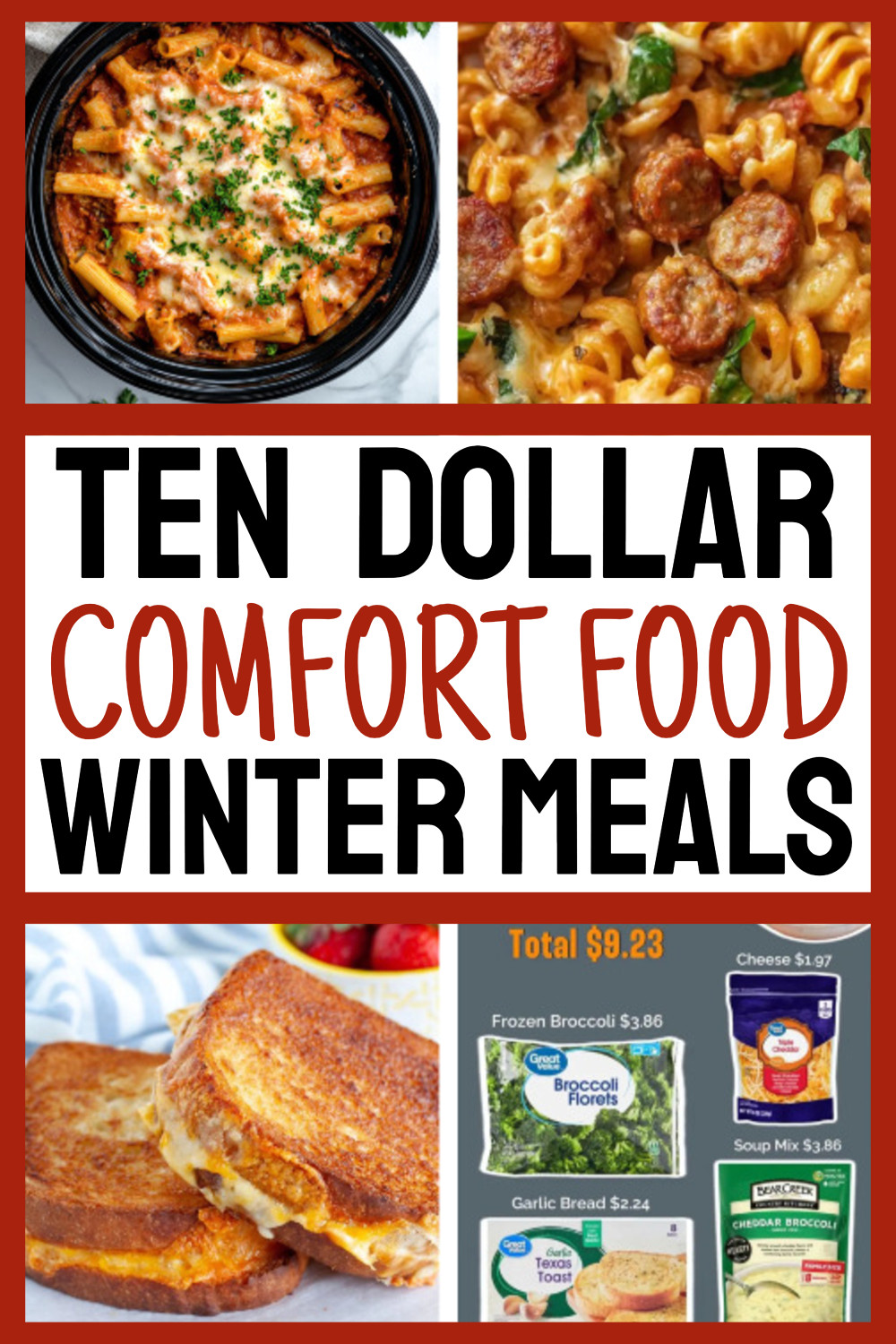 Ten Dollar Comfort Food Winter Meals