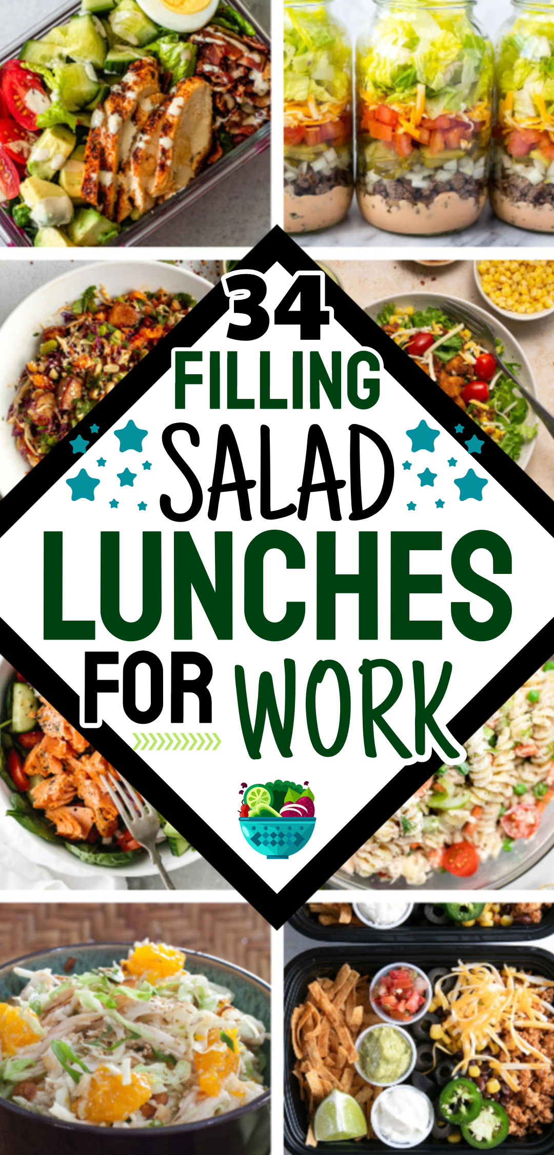 34 filling salad lunches for work