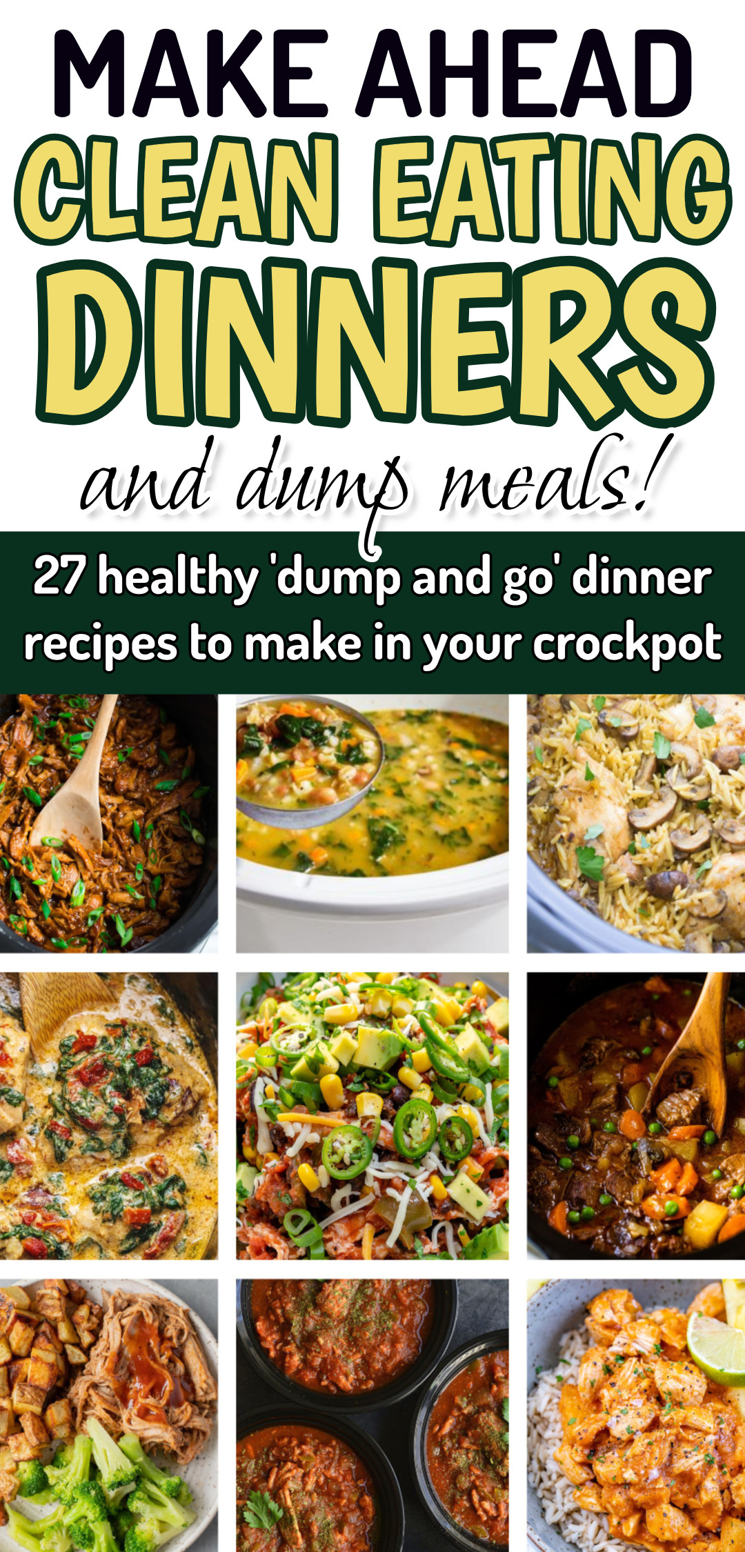 Healthy Crockpot Meals - 27 Clean Eating Recipes For Simple Slow Cooker Comfort Food Dinners