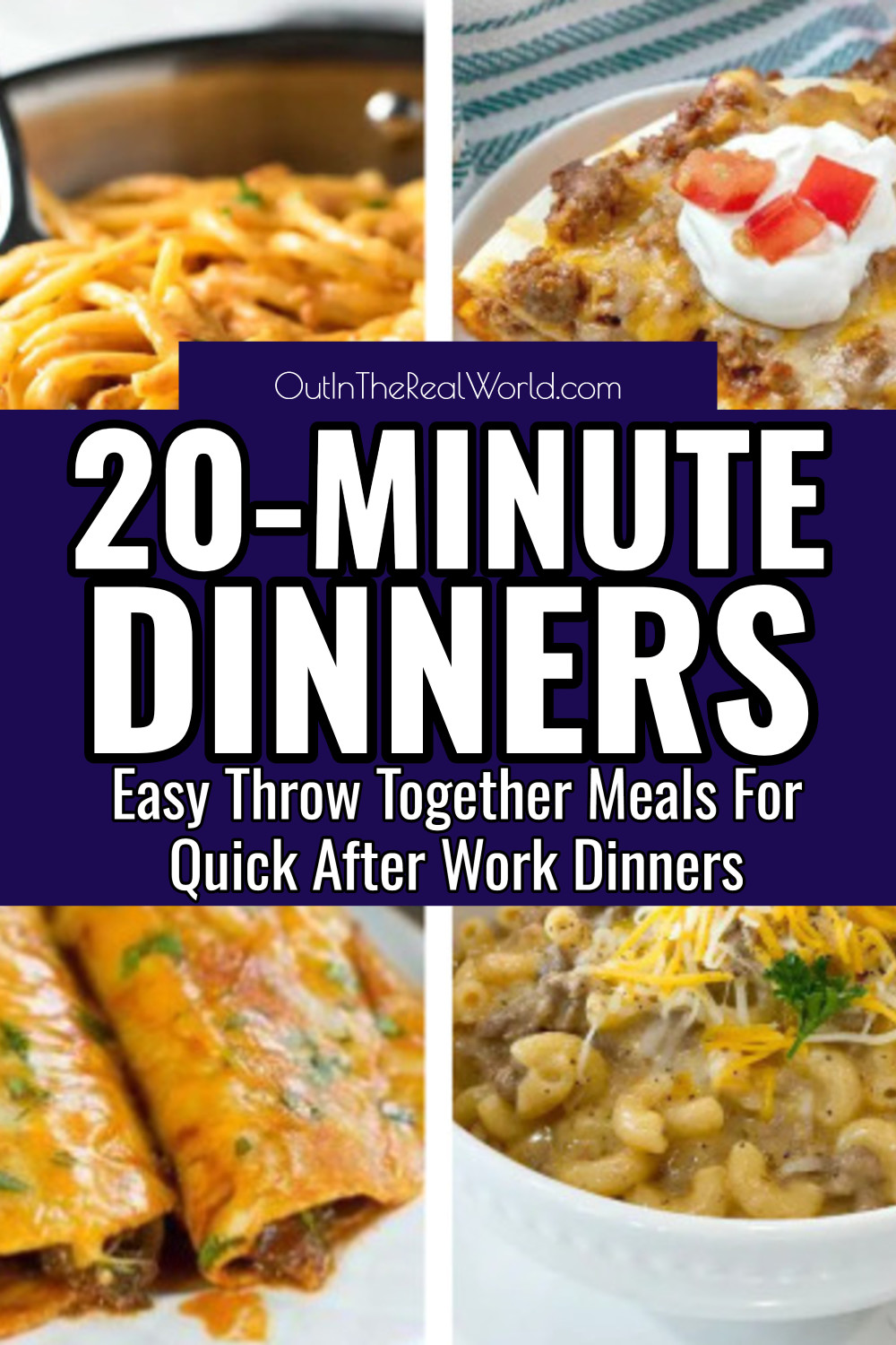 Meal planning QUICK meals and last minute dinners