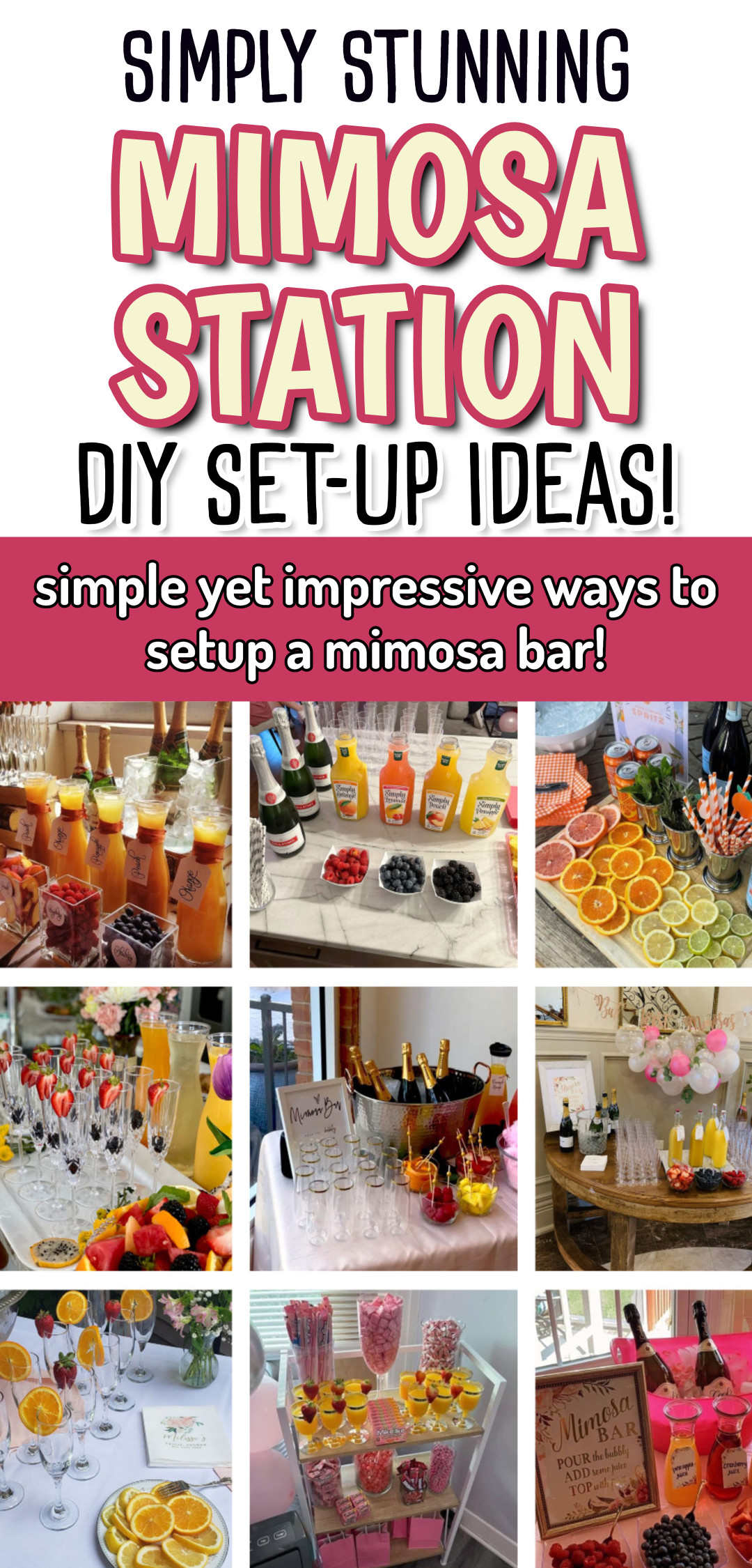 29 DIY Mimosa Bar Set Up Ideas For The Perfect Brunch, Shower or Party