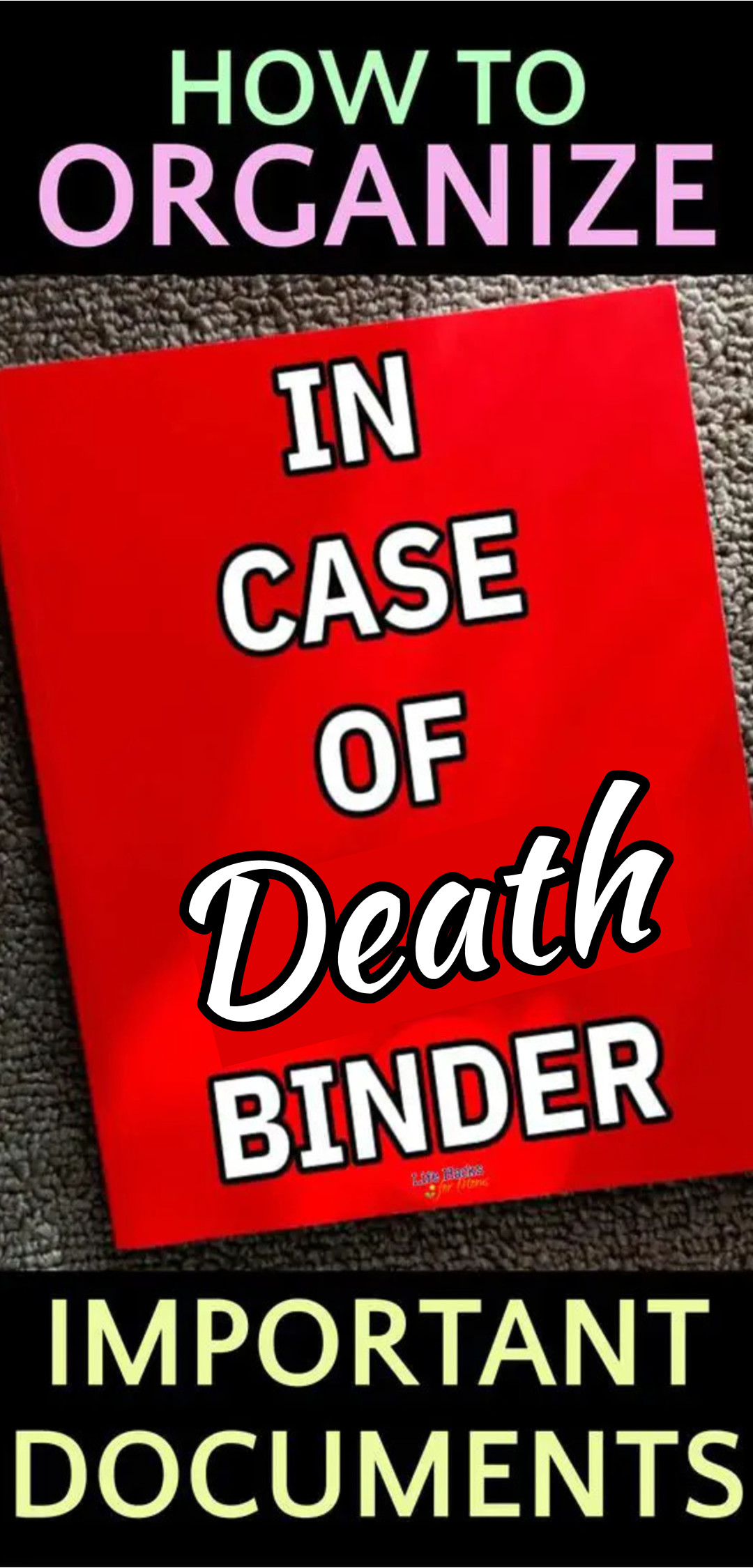 How To Organize Important Documents In a Binder