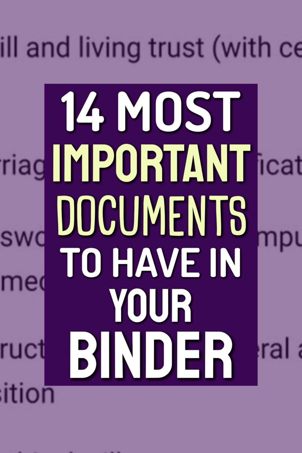 DIY important documents binder tips