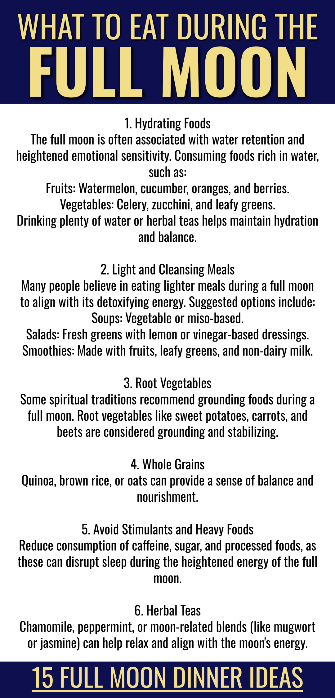 Full Moon Dinner Ideas - 15 Grounding and Light Meals For The Monthly Lunar Phase