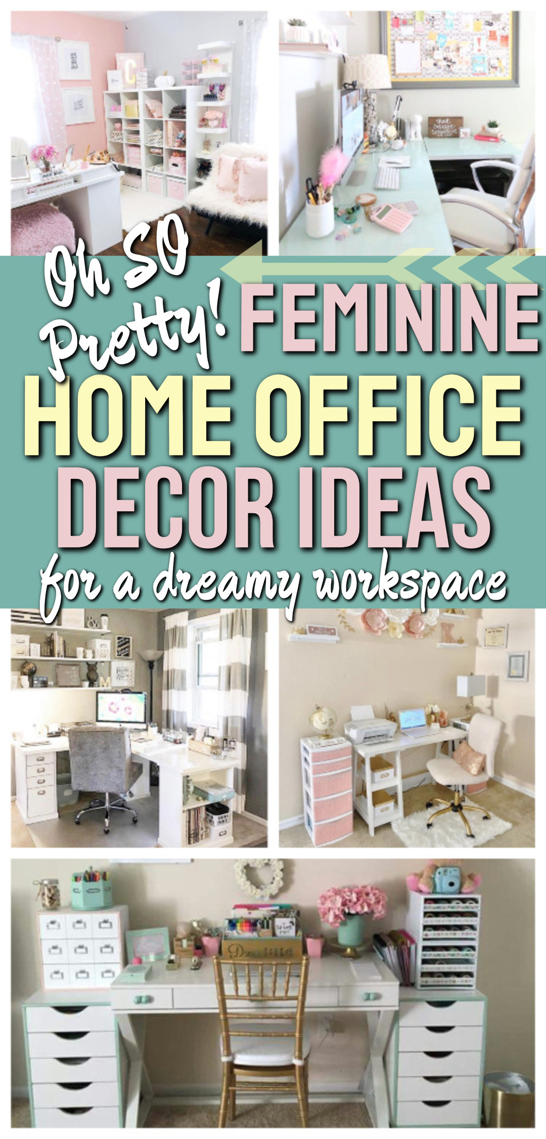 27 feminine home office ideas - lady boss office work spaces, home office set up ideas for a classy home office! - pretty dreamy gorgeous female home office ideas decor love the GLAM! LOTS of DIY home office ideas for women on a budget - even for small spaces and bedroom living room or guest room combo office dual office ideas home double desk ideas shared cute office aesthetic pink office decor inspiration female home office elegant home office ideas for women on a budget.