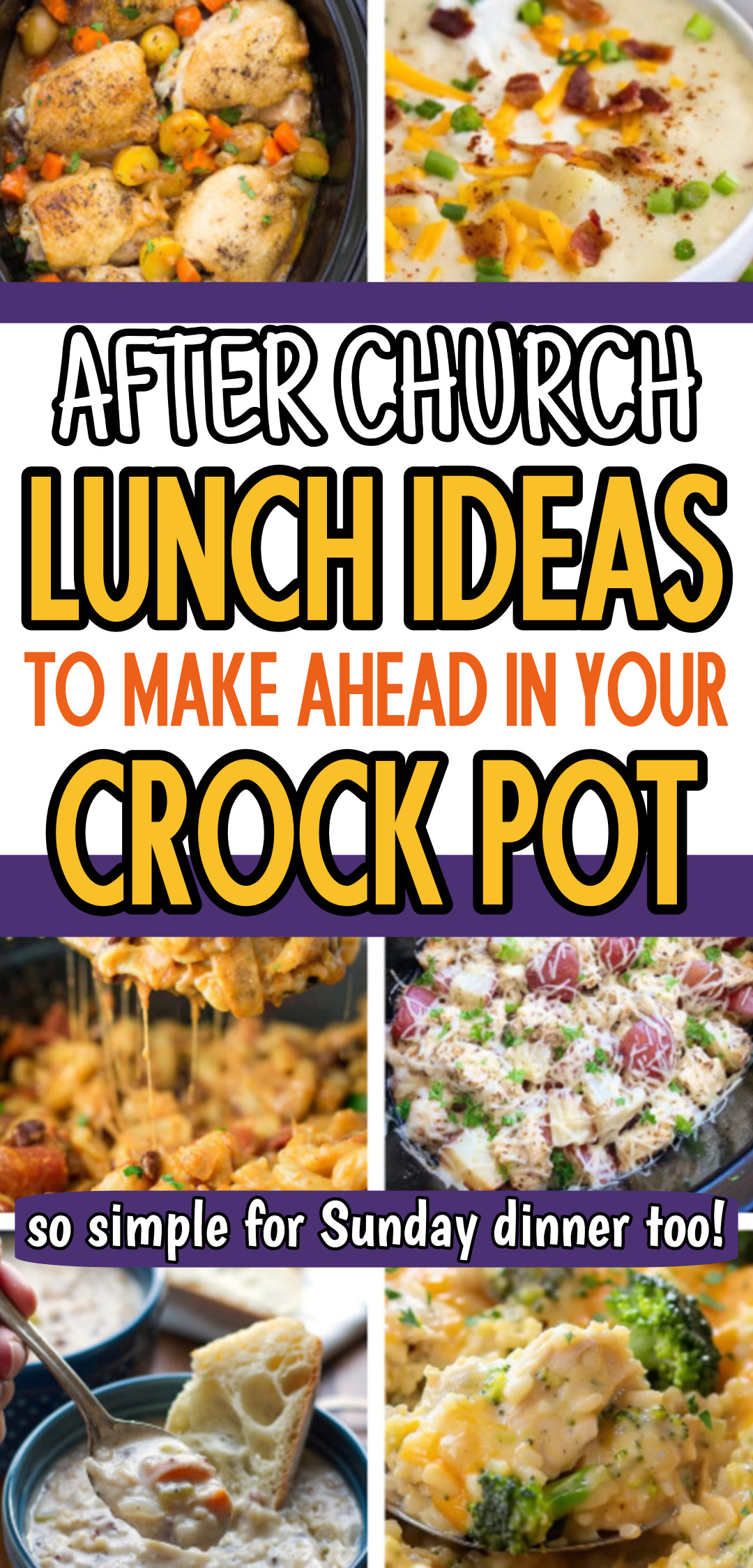 After Church Crock Pot Meals For A Make Ahead Sunday Lunch Or Dinner