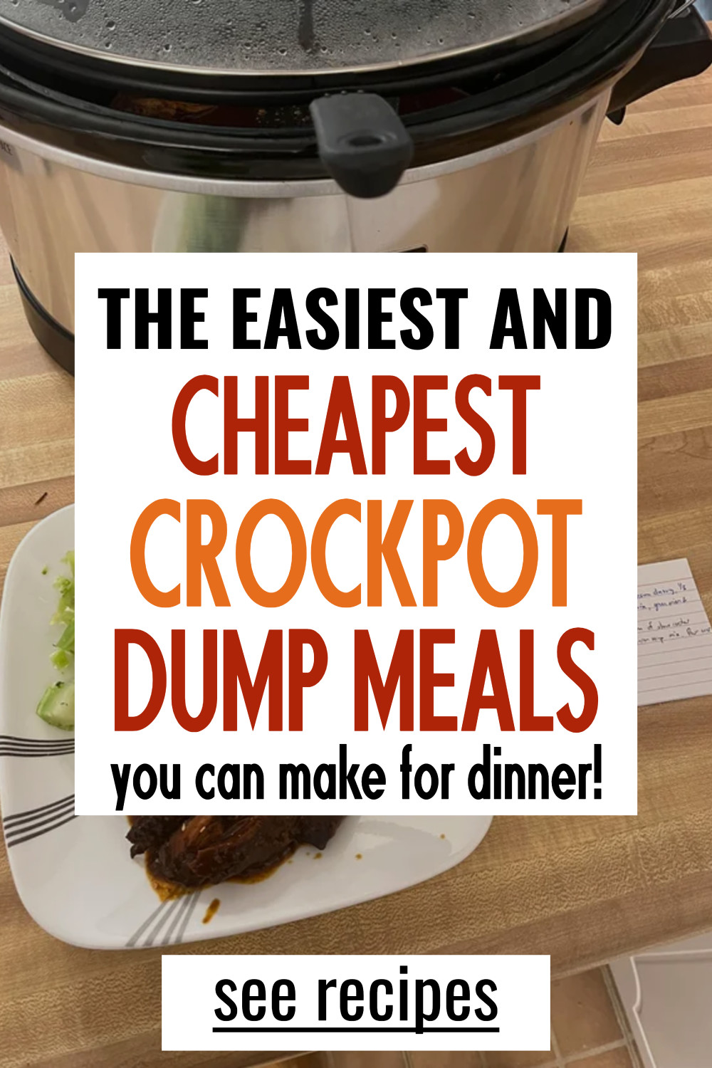 cheapest crockpot dump meals you can make for dinner