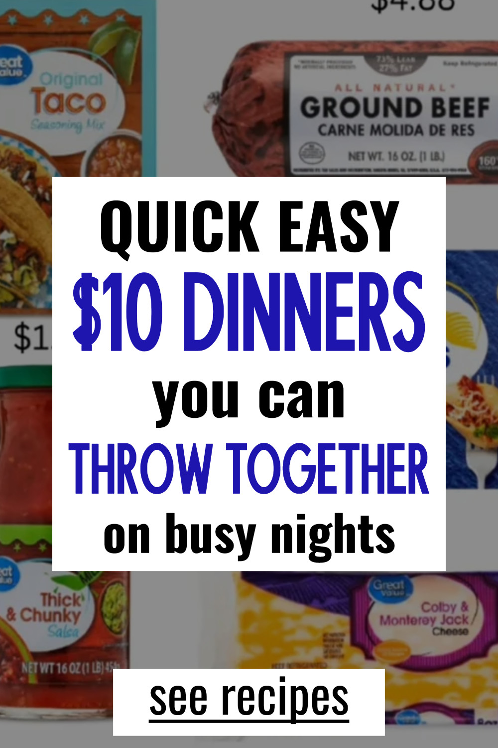 quick easy $10 dinners you can throw together on busy nights