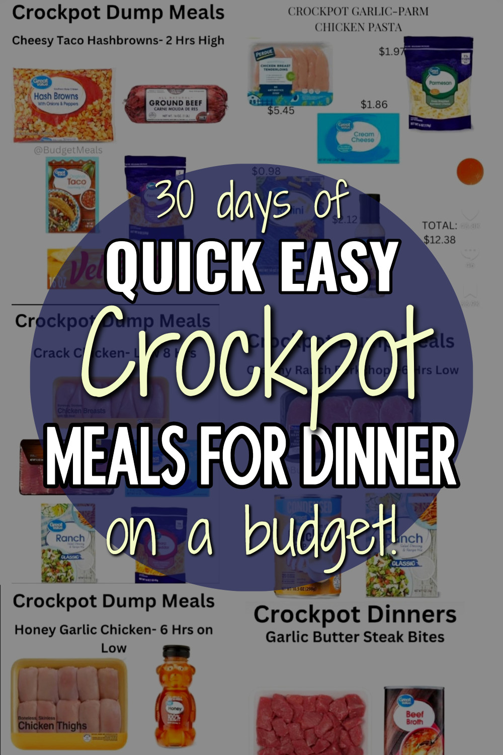 30 days of quick easy crockpot meals for dinner on a budget