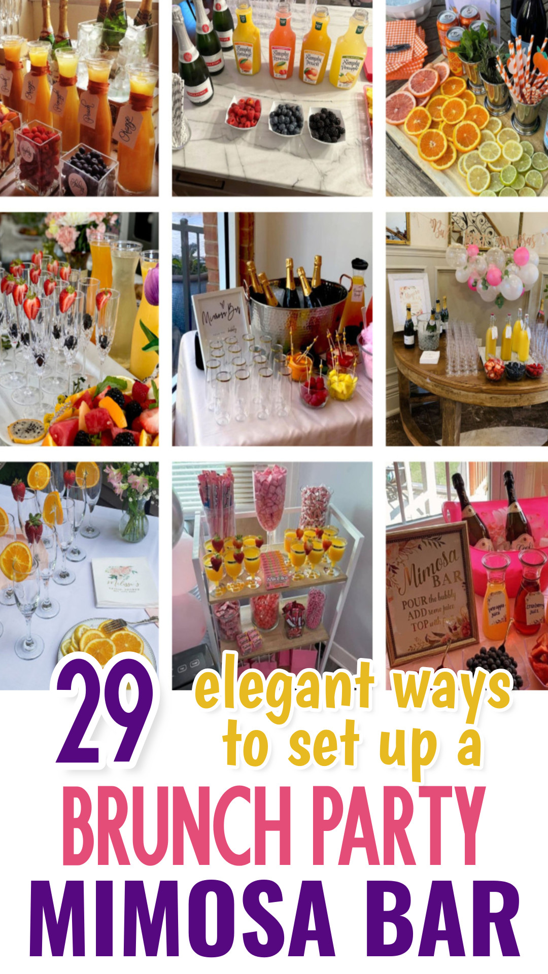 29 DIY Mimosa Bar Set Up Ideas For The Perfect Brunch, Shower or Party