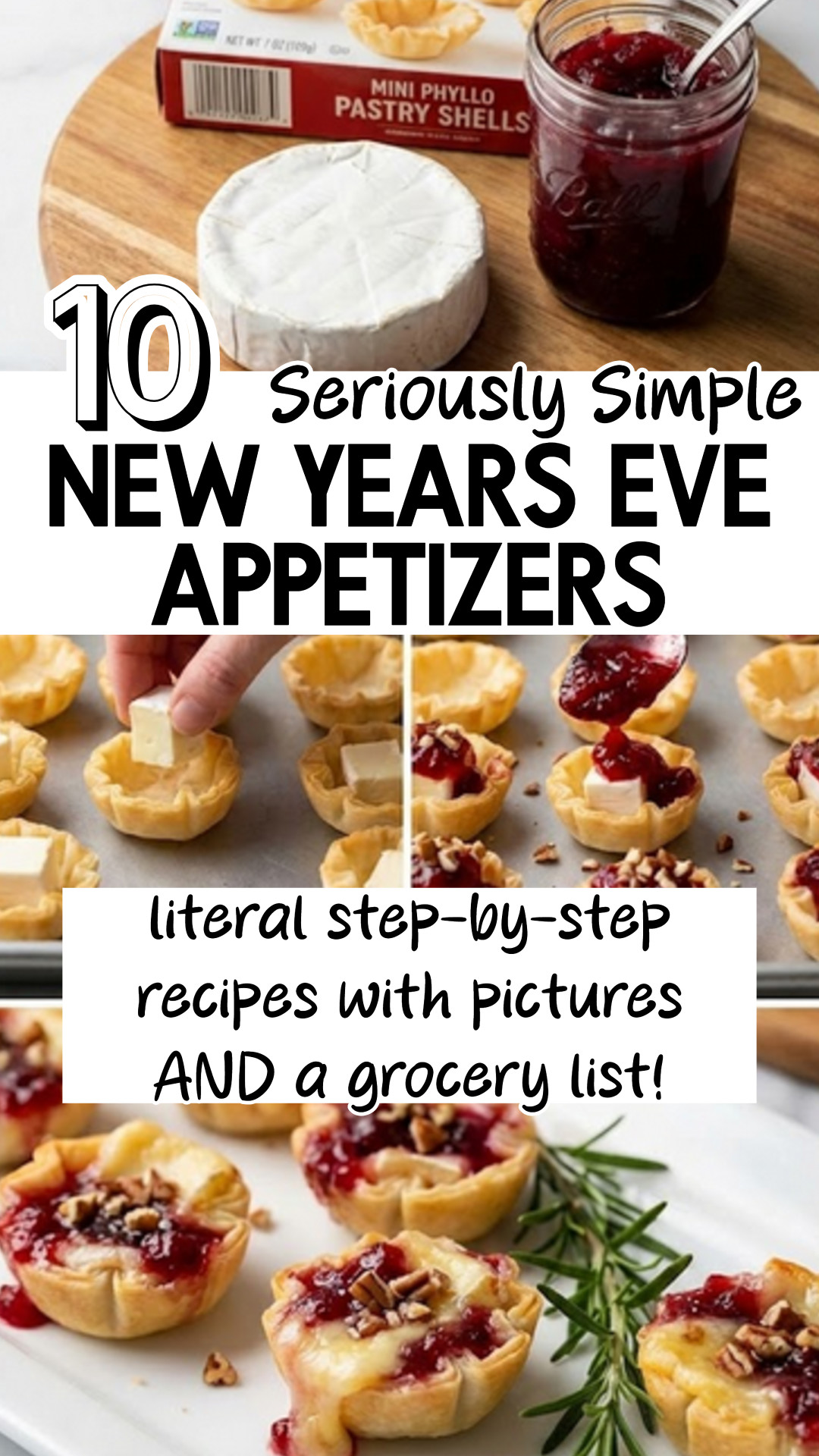 10 Simple New Years Eve Party Appetizers (step by step recipes with pictures!)