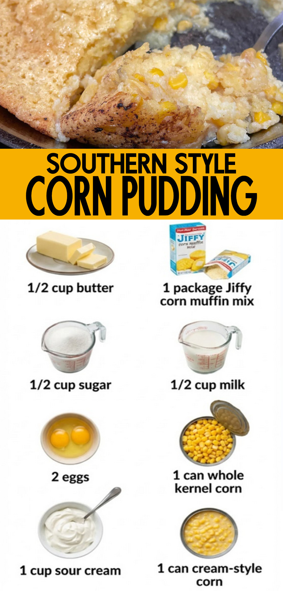 corn pudding recipe - southern style corn pudding with jiffy corn muffin mix