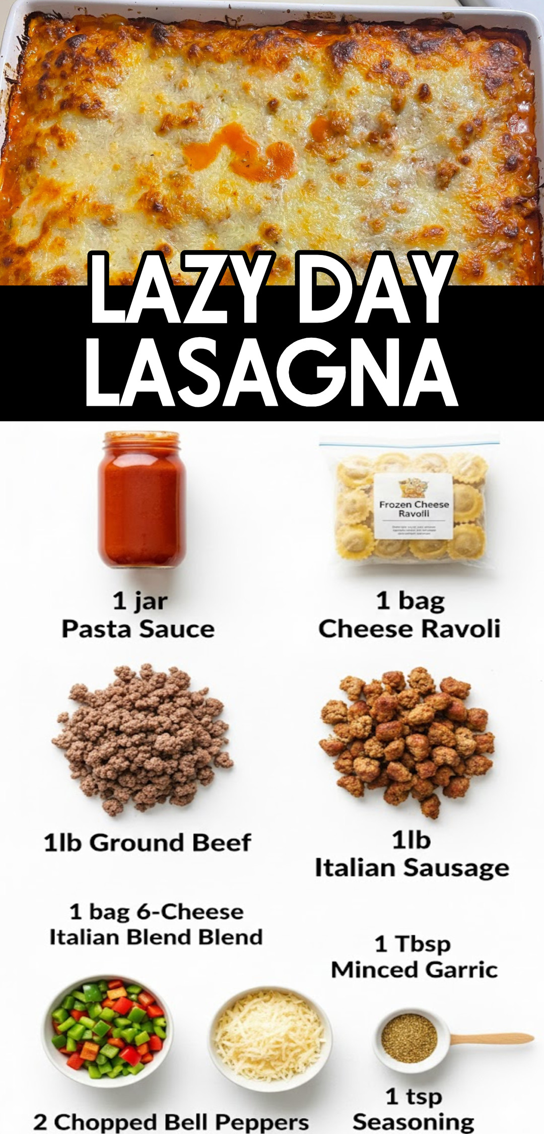 Lazy Day Lasagna Recipe Ingredients