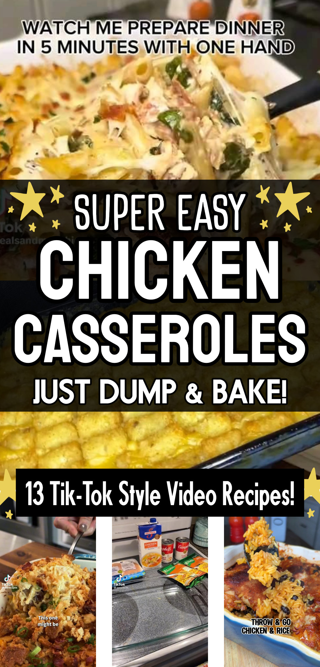 Dump and Bake Chicken Casseroles - 12 Quick Video Recipes For A Lazy Dinner Tonight