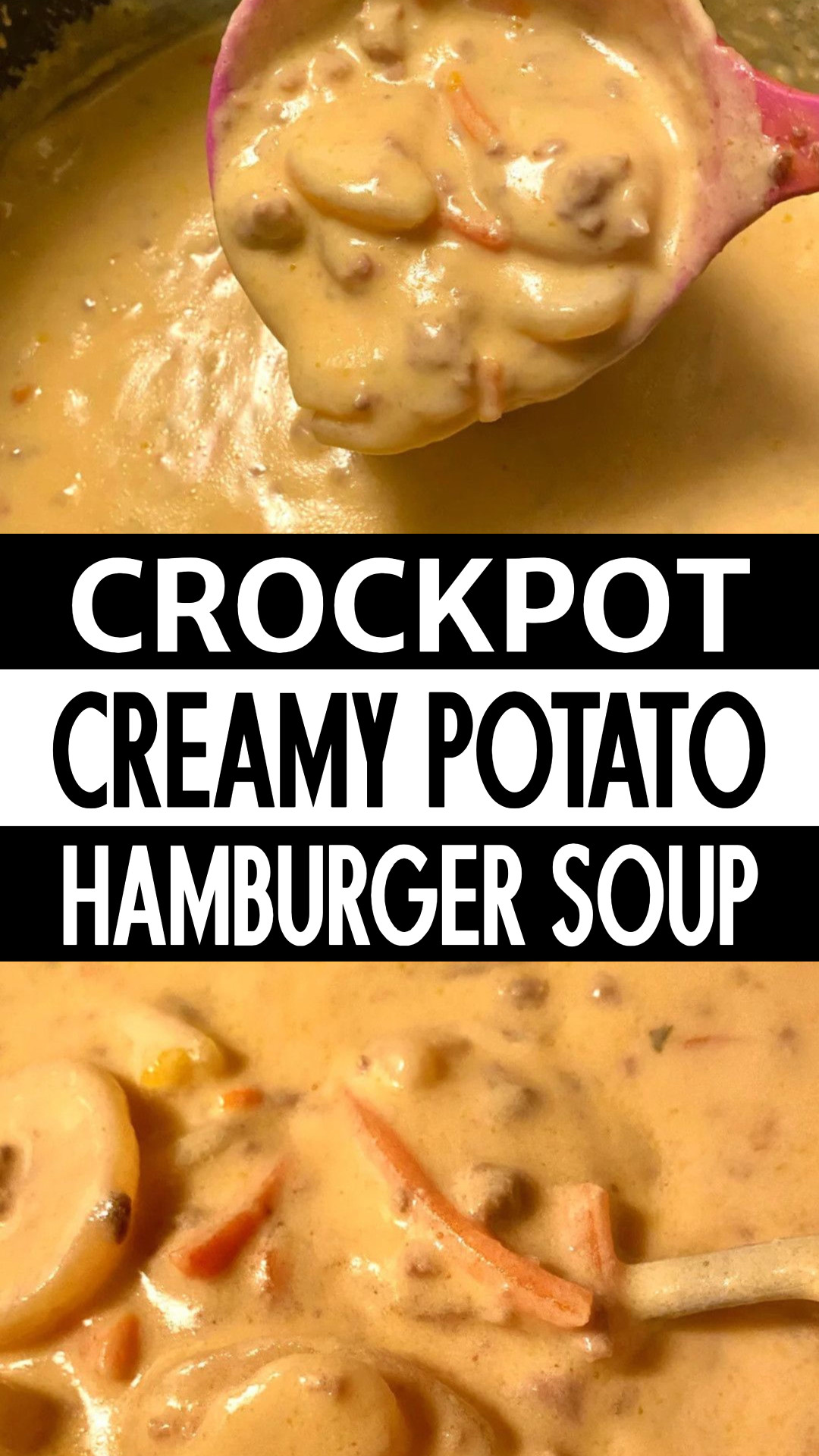 Crockpot Creamy Potato Hamburger Soup