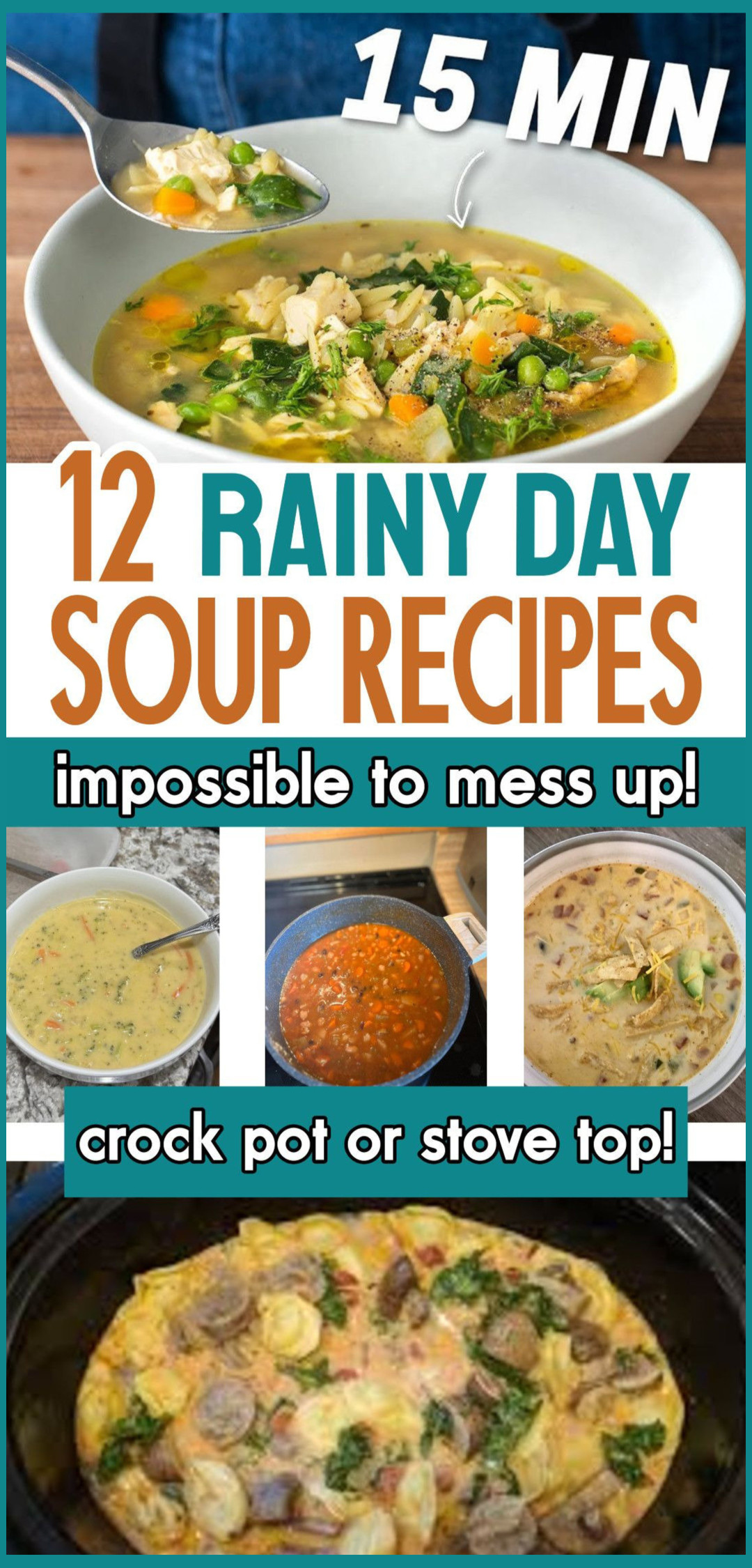 Quick Easy Soup Recipes You'll Make All Winter Long (crockpot or stove!)