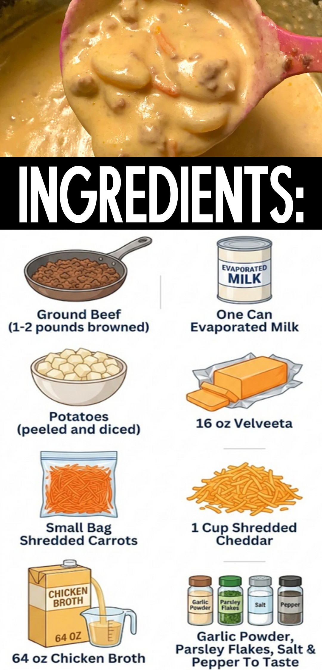 Ingredients Crockpot Creamy Potato Hamburger Soup