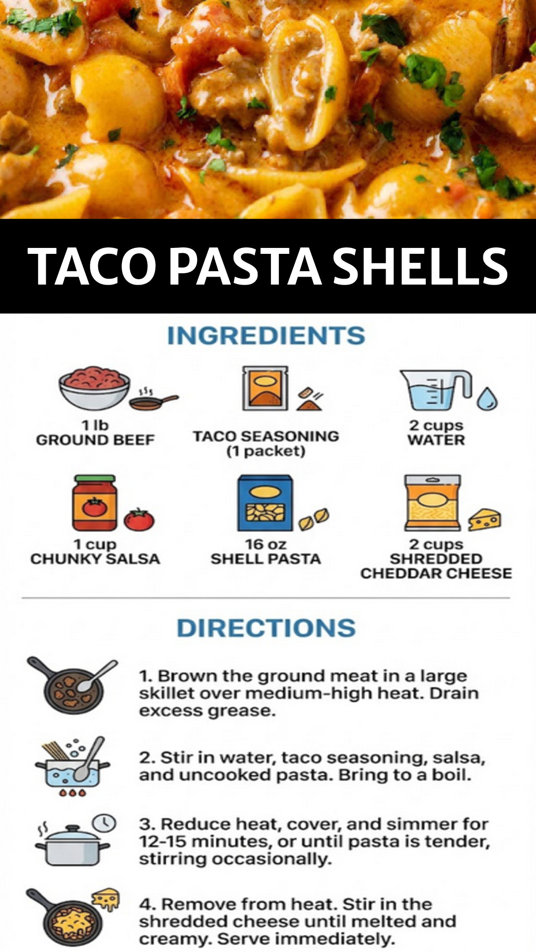 taco pasta shells