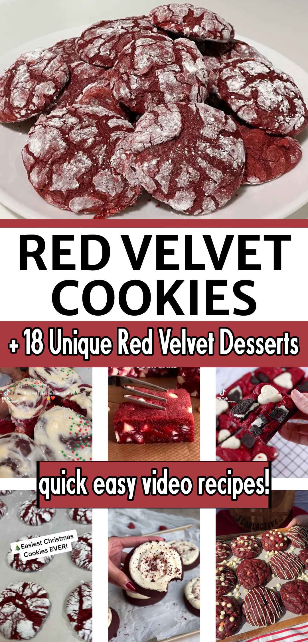 The Best Red Velvet Cookies Recipe (+ lots of easy red velvet sweet treats!)